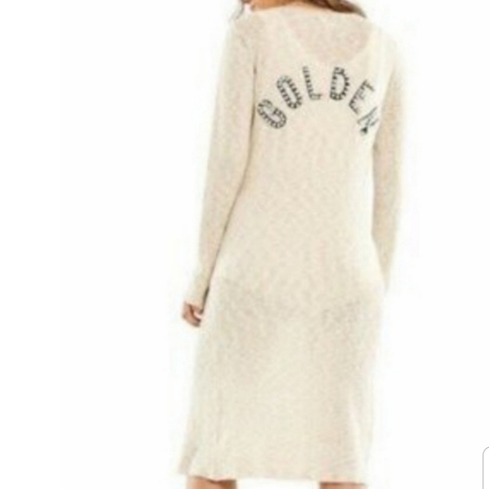 XS WILDFOX Midi Kimono Heather Vintage sweater Duster Harry Styles Golden